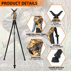 Camouflage Shooting Stick 3-Section 180cm Height Push Button Lock Rubber Feet 10kgs Capacity