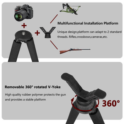 Aluminum Alloy Hunting Bracket S1-02-18 Black 360° Rotation Adjustable Angle Stand