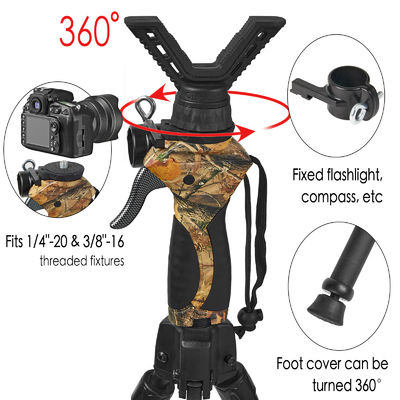 Lightweight Hunting Tripod 1.1m-1.8m For Outdoor Activities
