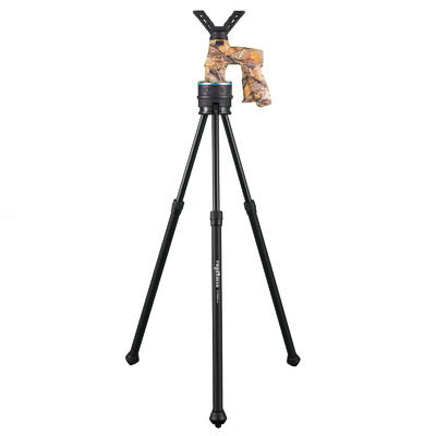 Light Hunting Tripod With Rubber Feet And Black Color