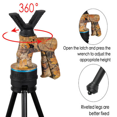 Large Handle Hunting Shooting Sticks Photography Application Black
