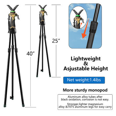 Adjustable Angle Telescopic Monopod With Non Slip Handle For Hunting Outdoor Activities